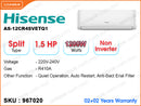Hisense AS-12CR4SVETQ1 Split, 1.5HP, Non Inverter Air Conditoner