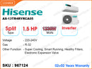 Hisense AS-13TR4RYRCA05 Split, 1.5HP, Inverter Air Conditioner
