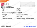 LG S4NC09TZAAA Split 1HP, Non-Inverter Air Conditioner