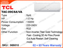 TCL TAC-09CSA/VA Split, 1HP, Non-Inverter Air Conditioner