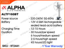ALPHA ALT160BT 16'',40W AC/DC Rechargeable Table  Fan