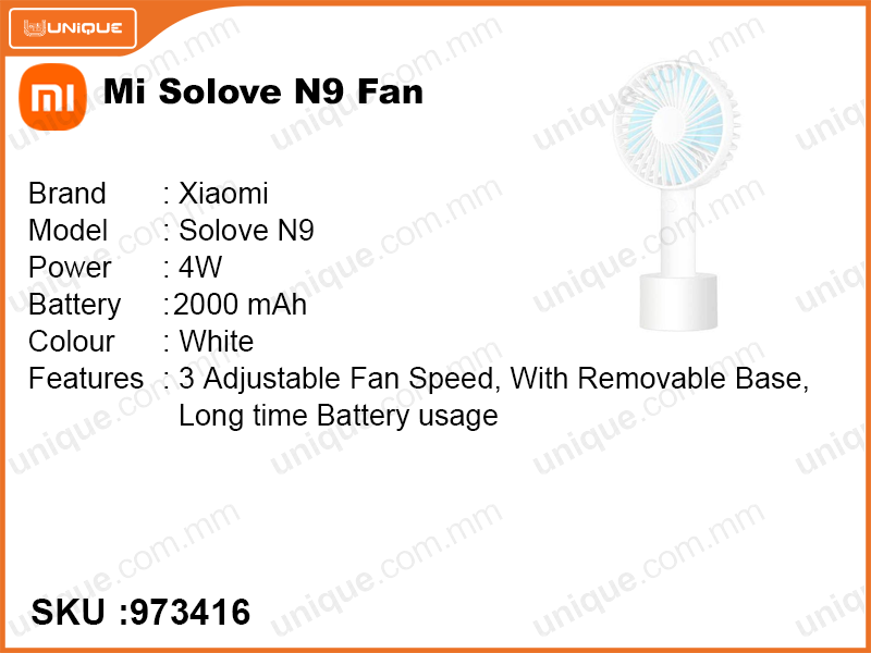 Xiaomi Solove N9 Portable Fan
