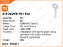 AISOLOVE F01  Fan
