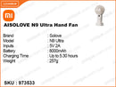 AISOLOVE N9 Ultra Hand Fan