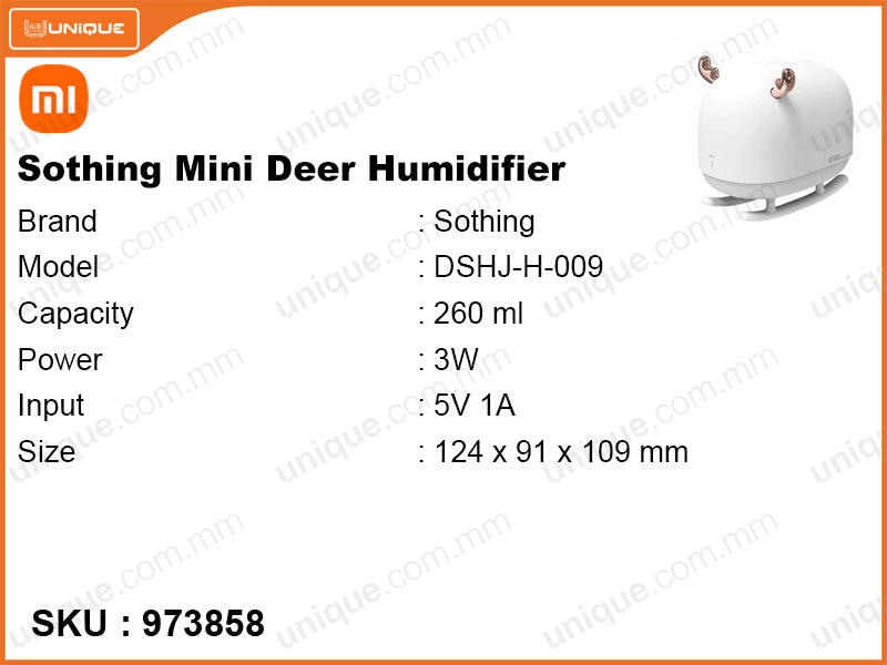 SOTHING DSHJ-H-009 White Mini Deer Humidifier & Lamp