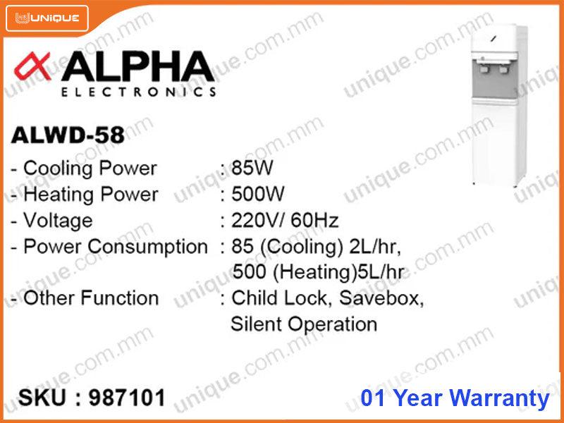 ALPHA ALWD-58 Hot & Cold Water Dispenser