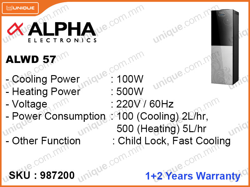 ALPHA ALWD-57 Hot & Cold Water Dispenser Cooing Cabinet