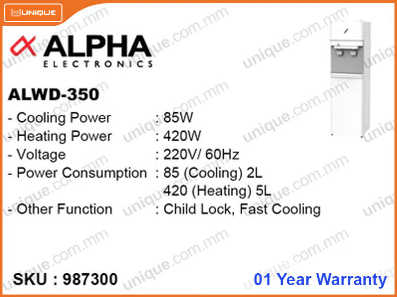 ALPHA ALWD-350 Normal, Hot, Cold Water Dispenser