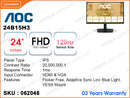 AOC 24" 24B15H3 IPS Monitor