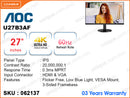 AOC 27" U27B3AF 4K IPS Monitor