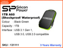 Silicon Power 1TB A60 Black & Green USB 3.0, 3.1, 3.2