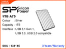 Silicon Power 1TB A75 Silver USB 3.0