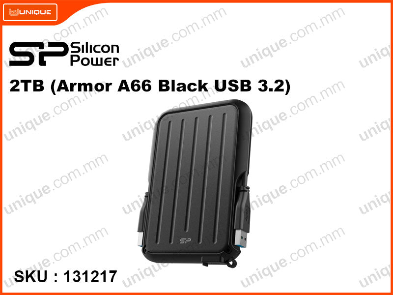 Silicon Power 2TB Armor A66 Blue USB 3.2 Portable Hard Drive