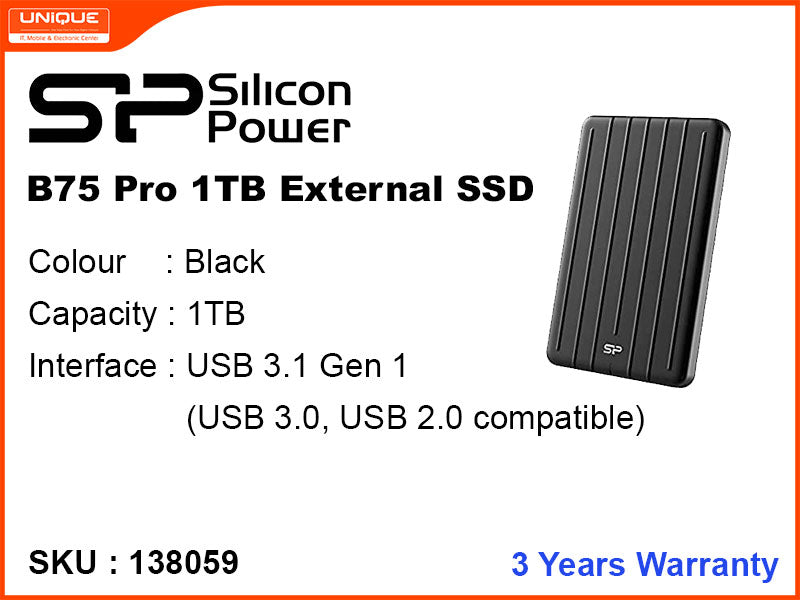 Silicon Power B75 Pro 1TB External SSD