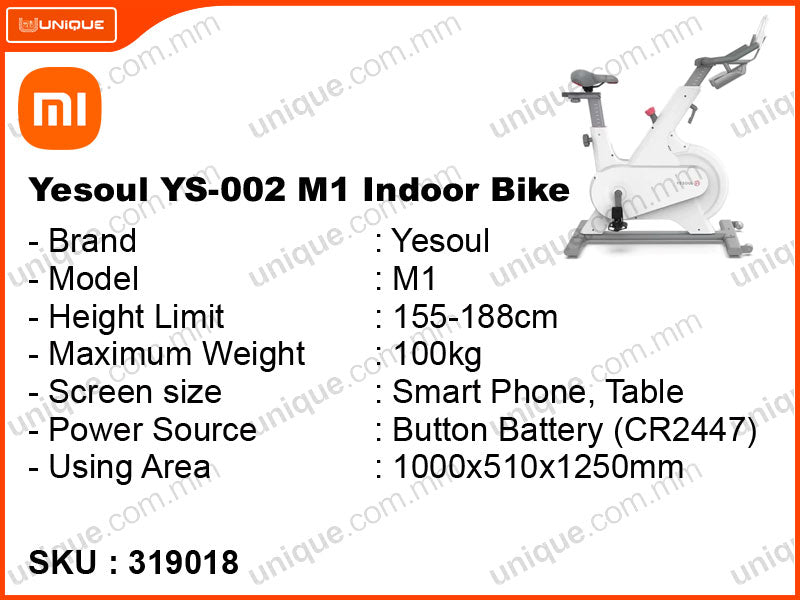 YESOUL YS-002 M1 White Indoor Cycle Bike