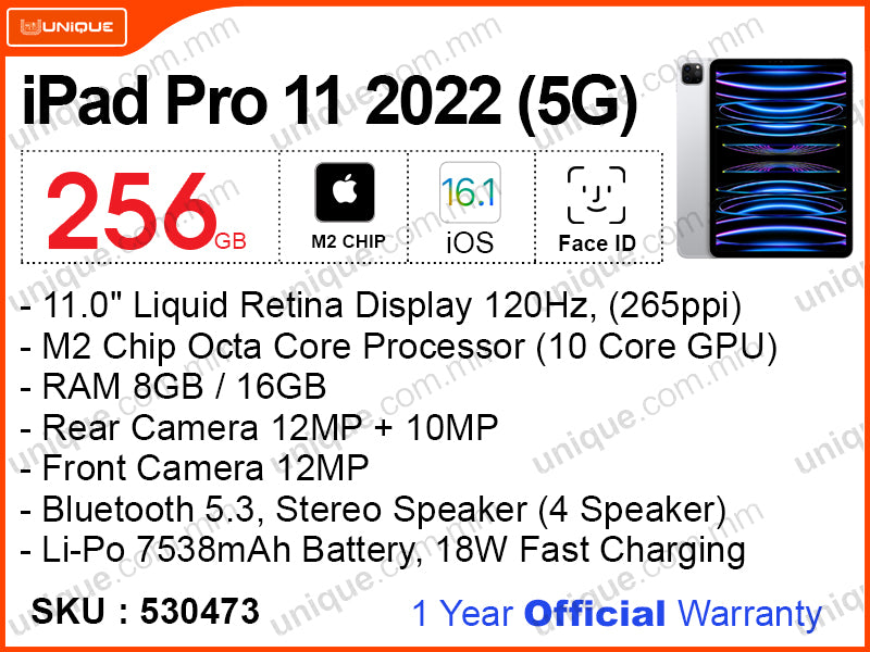 iPad Pro 11" M2 (2022) 256GB 5G