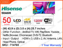 Hisense 50" LED UHD 4K Android TV 50A6H