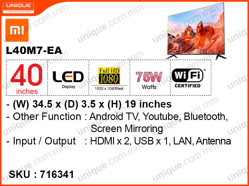 Mi 40'' L40M7-EA LED FHD Android TV