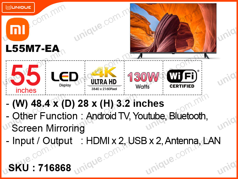 MI 55" L55M7-EA LED 4K Android TV