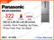 Panasonic NR-BV320XSSG 2Door, 322L Refrigerator