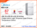 Midea HRF-MID-HD113F 2 Door,87L Refrigerator