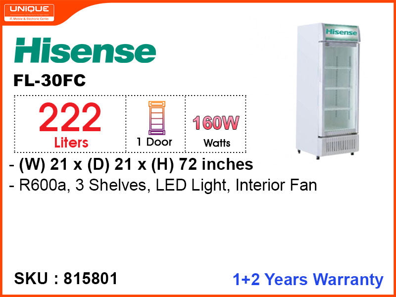Hisense Beverage Cooler, 222L,FL-30FC