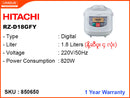 HITACHI Digital Double 4 Layer Rice Cooker,RZ-D18GFY 1.8L