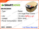 SMARTHOME SM-RCD904 1.8L, Digital Rice Cooker
