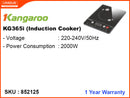 Kangaroo Induction Cooker,  KG365I, 2000W