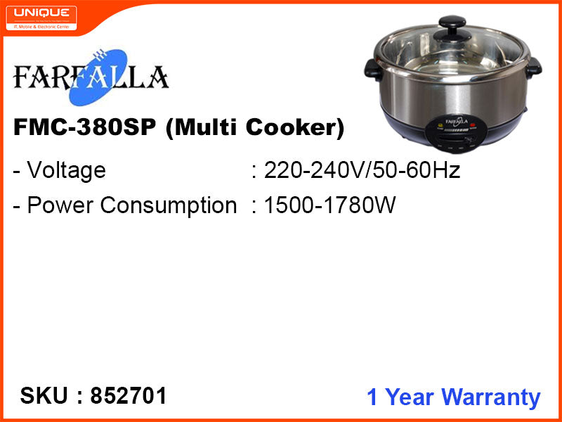 FARFALLA Multi cooker,  FMC-380SP, 1780W