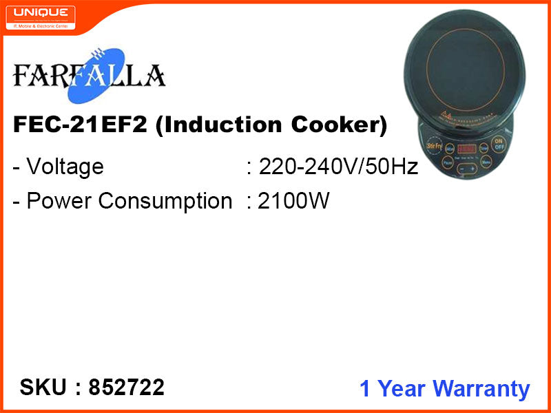 FARFALLA Induction Cooker,  FEC-21EF2, 2100W