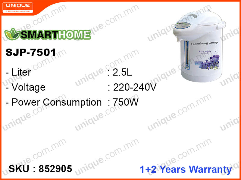SMARTHOME SJP7501 2.5L 750W Thermo Pot
