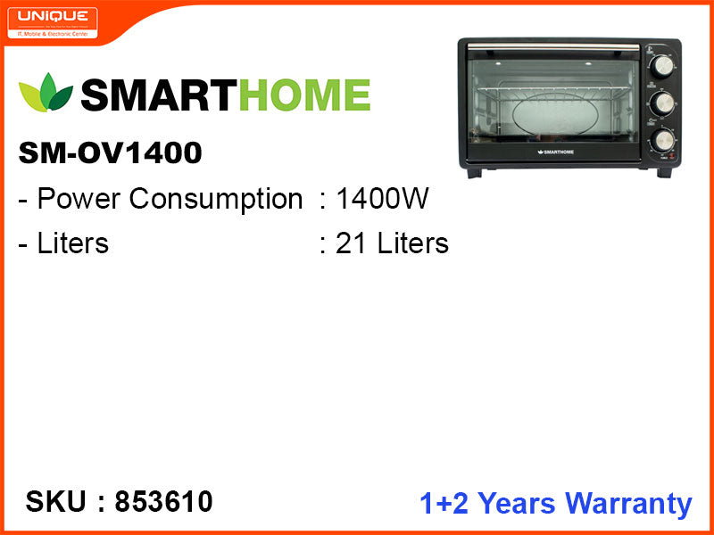 SMARTHOME SM-OV1400 21L,1400W Electric Oven