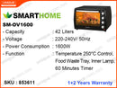 SMARTHOME SM-OV1600 42L, 1600W Electric Oven