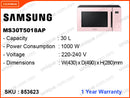 SAMSUNG MS30T5018AP 30L, 1000W Microwave