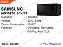 SAMSUNG MG30T5018CK/ST 30L,1350W Microwave With Grill