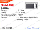SHARP R-639ES 23L, 1400W Microwave With Grill Manual