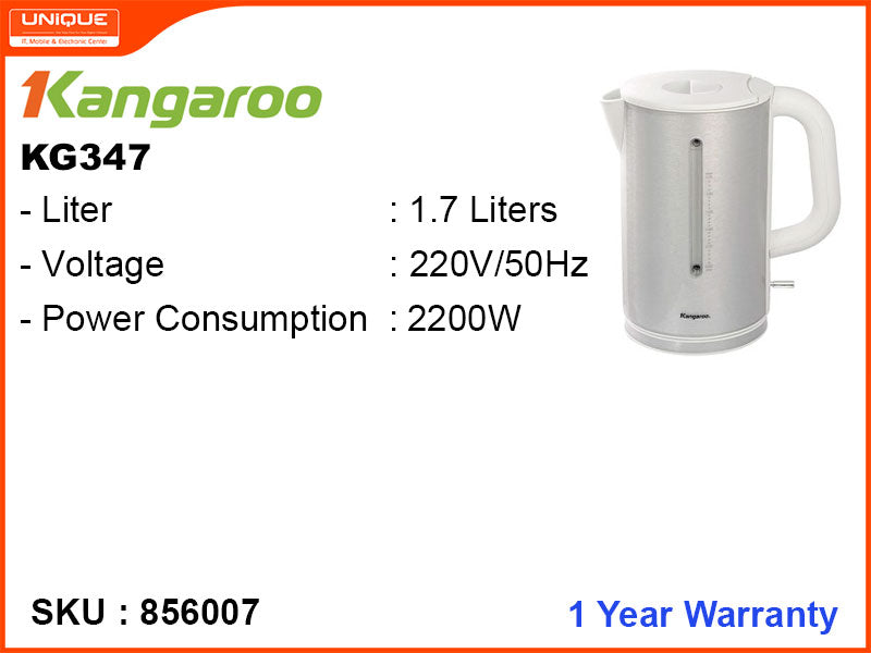 Kangaroo Electric Kettle, 1.7L, 2200W, KG347