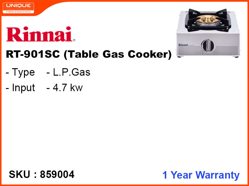 Rinnai Table Gas Cooker, RT-901SC