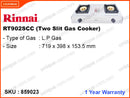 Rinnai RT-902SCC Two Slit Gas Cooker