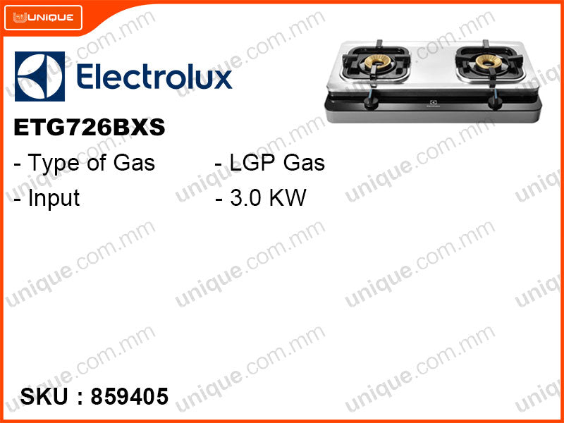 Electrolux ETG726BXS Table Gas Cooker
