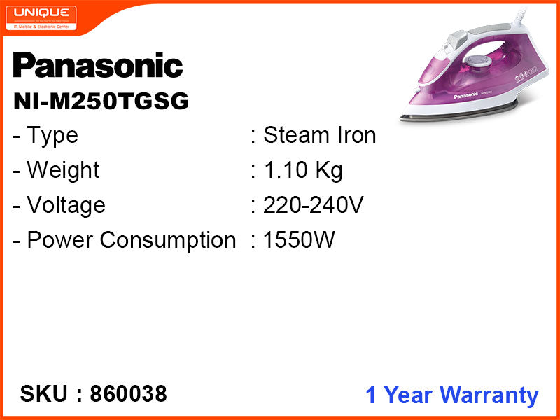 Panasonic Dry & Steam Iron NI-M250TGSG