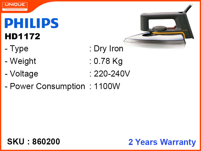 PHILIPS Dry Iron HD-1172