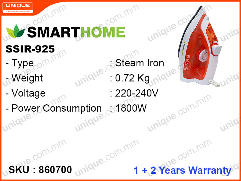 SMARTHOME SSIR-925 1800W Stream iron