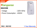 Kangaroo KG235W W/O Pump, 4500W, Instand Water Heater