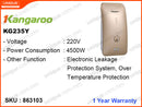 Kangaroo KG235Y W/O Pump,4500W, Instand Water Heater