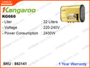 Kangaroo KG660 W/O Pump, 32L, 2400W, Gold Series Water Heater
