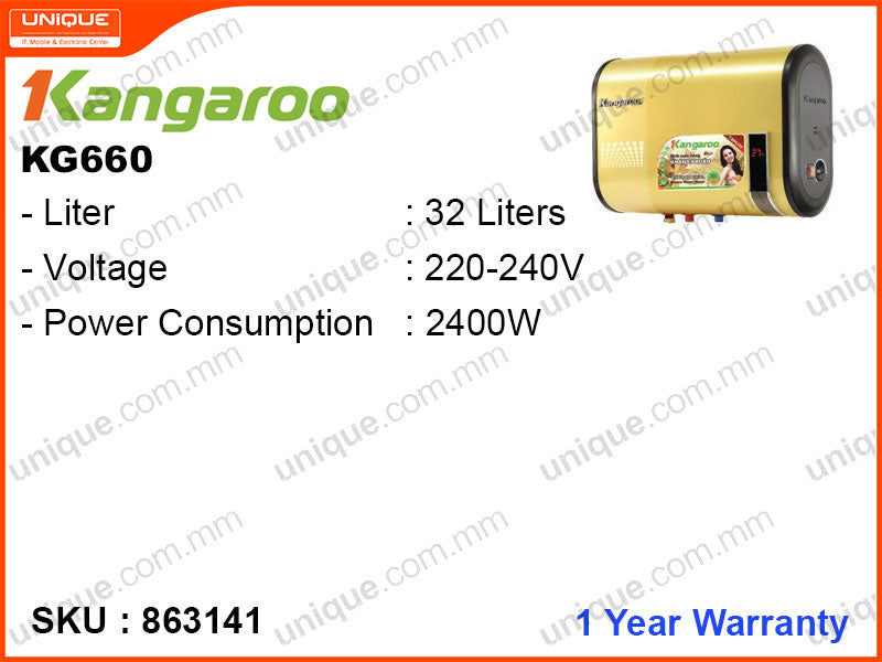 Kangaroo KG660 W/O Pump, 32L, 2400W, Gold Series Water Heater