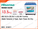 Hisense WSRB1403W Semi Auto 13.5kg Washing Machine