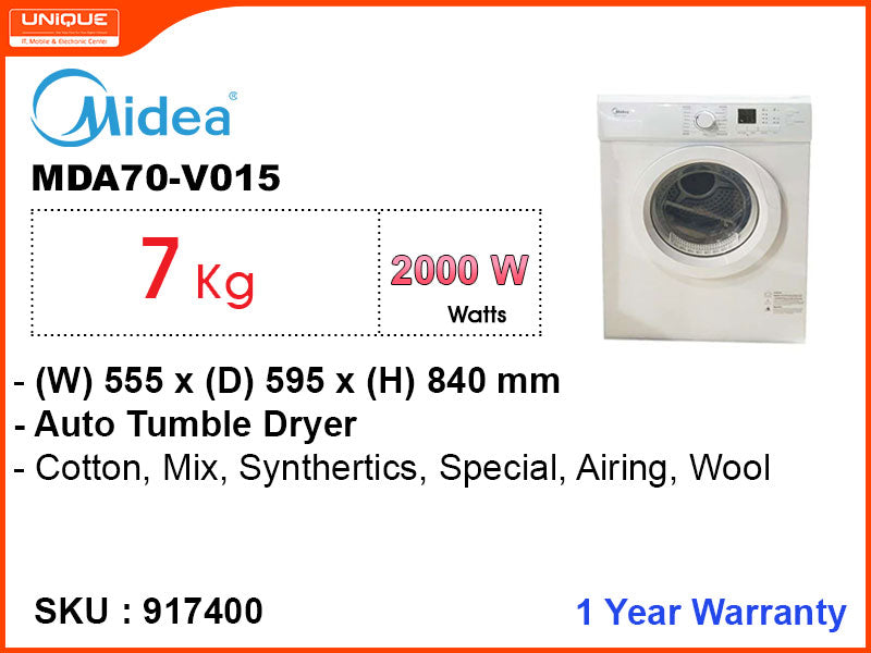 Midea Clothes Dryer  MDA70-V015 7kg